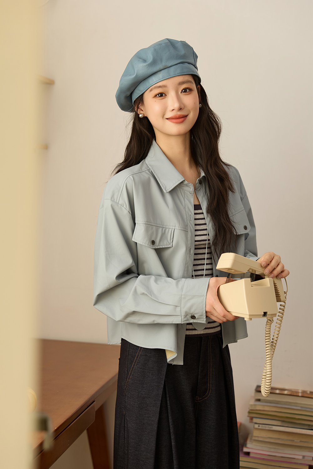 Shirt+Suspender Top Set