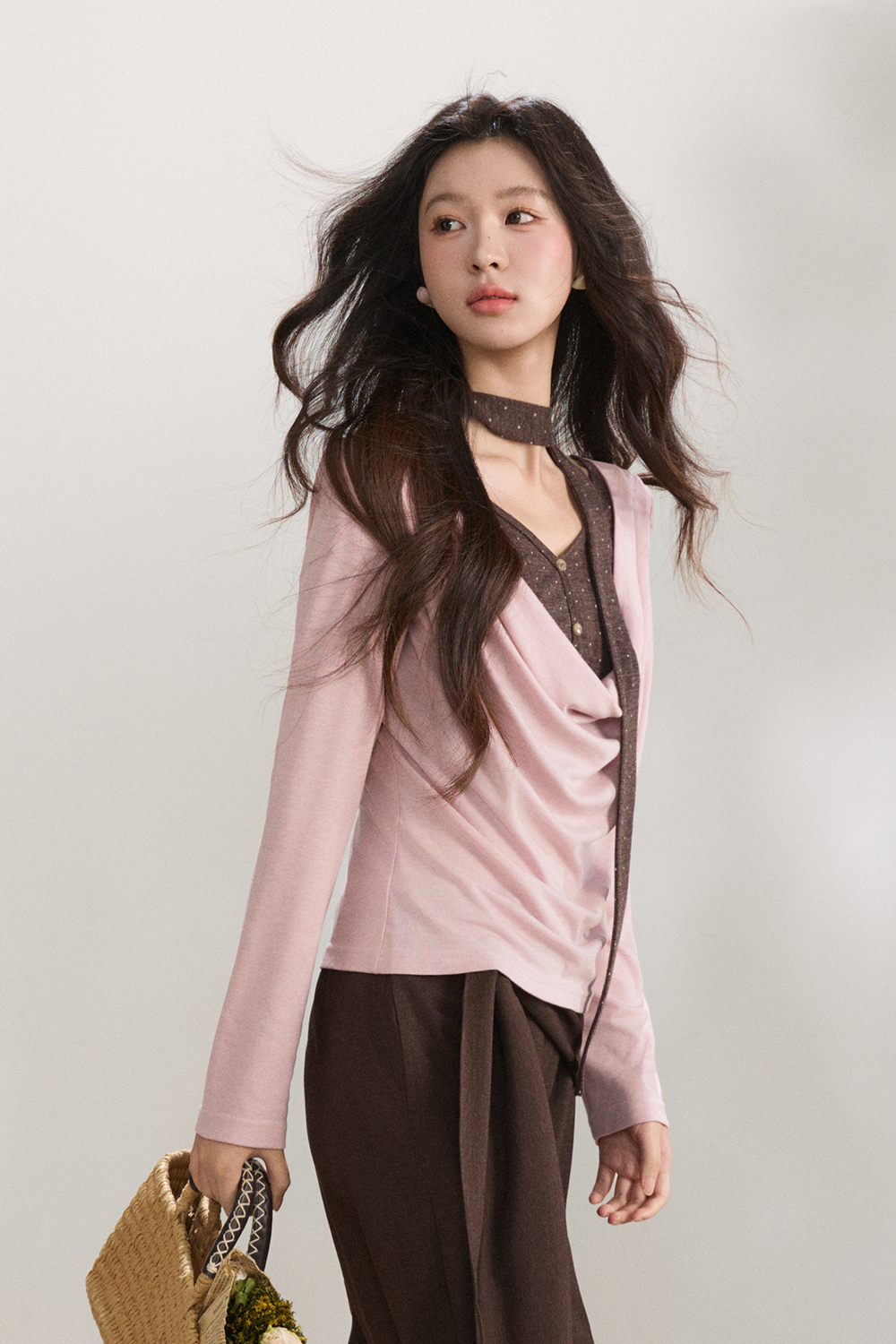 Knit Shirt+Tie for Women