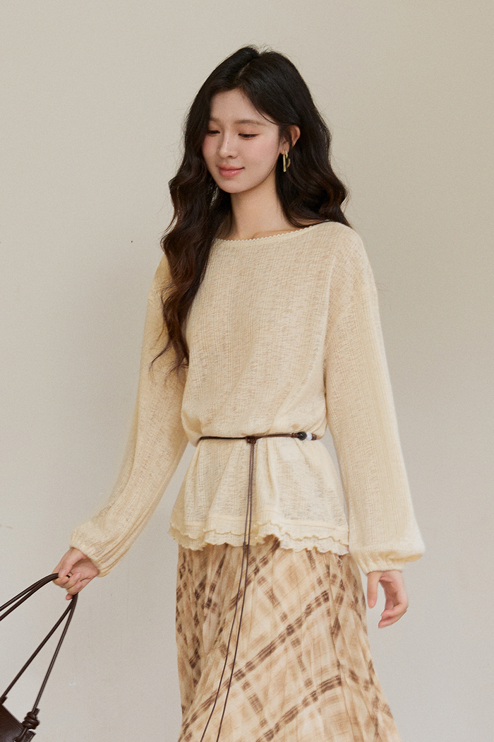 Knit Shirt+Belt for Women