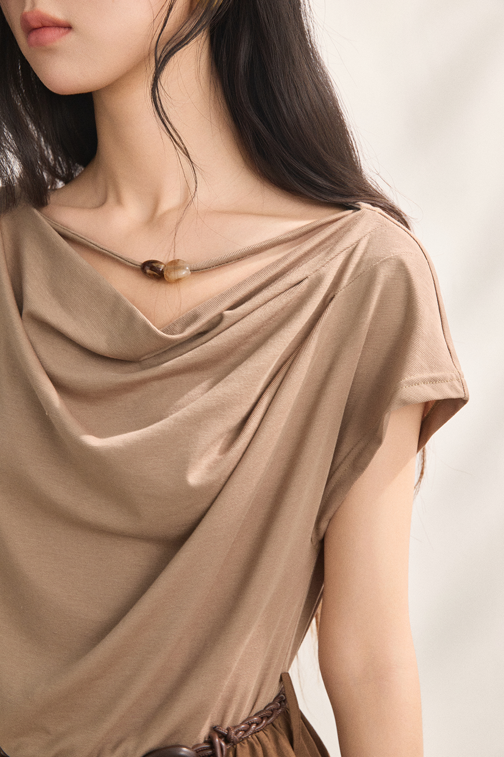 A-line Midi Dress+Belt for Women