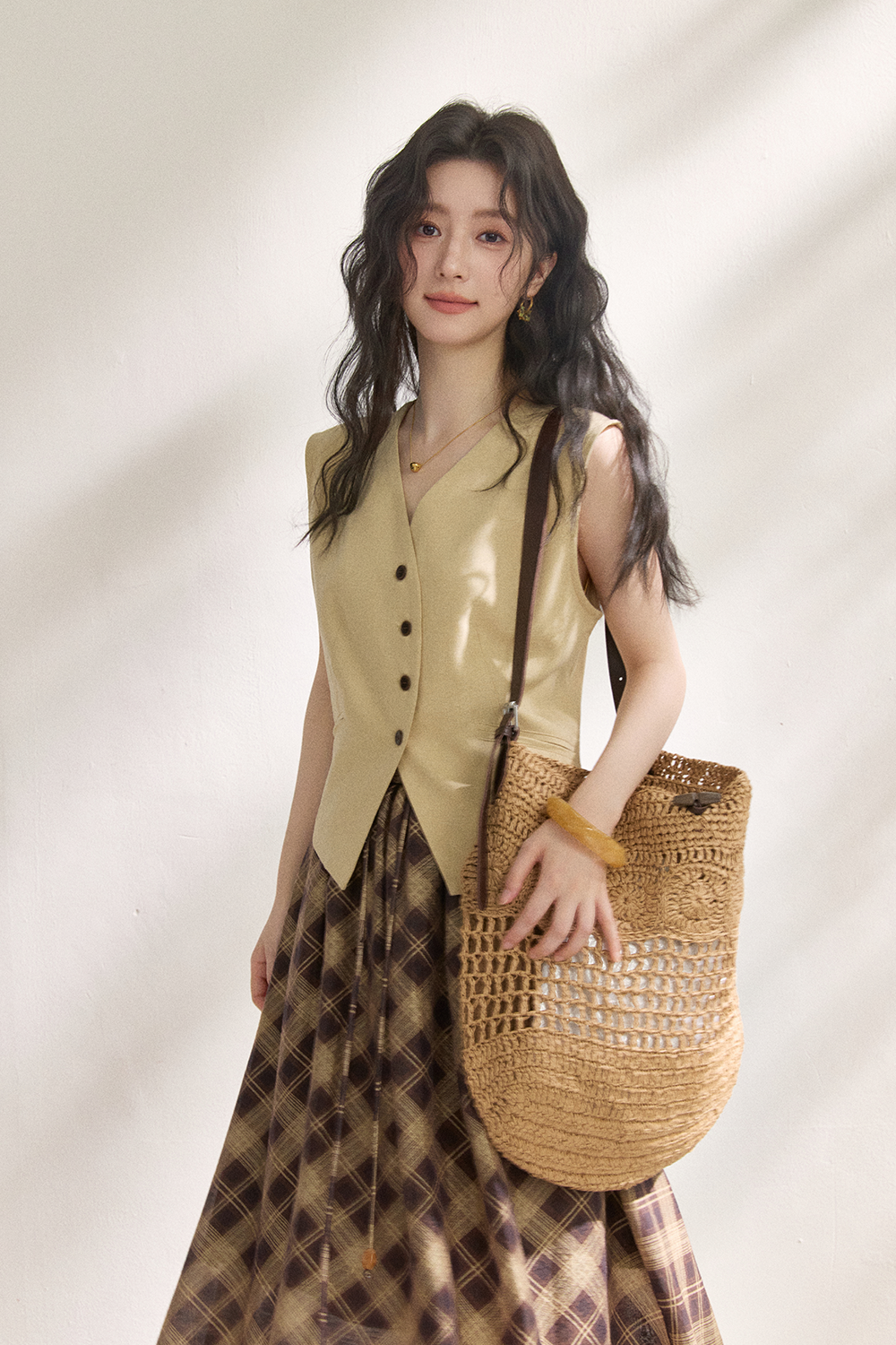 Vest and Skirt Set