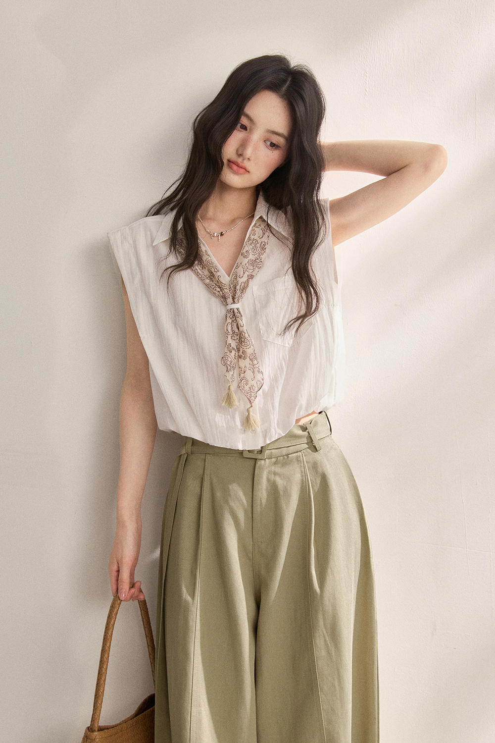 Shirts+Silk Scarf for Women