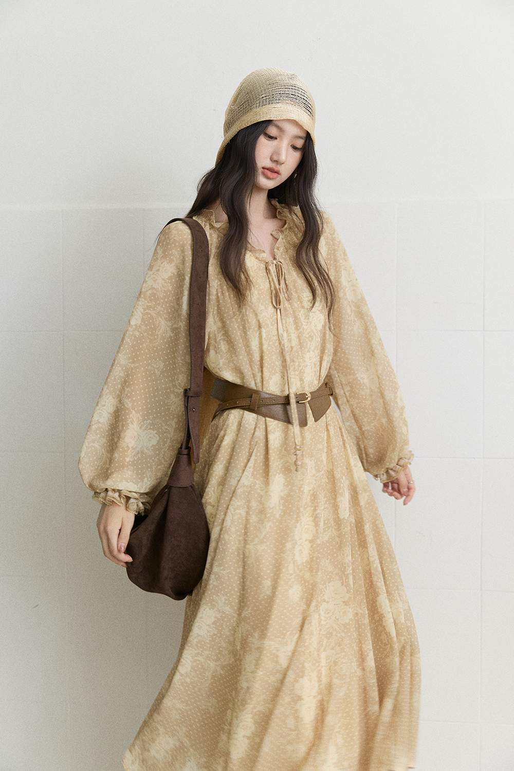 Maxi Dress+ Belt for Women