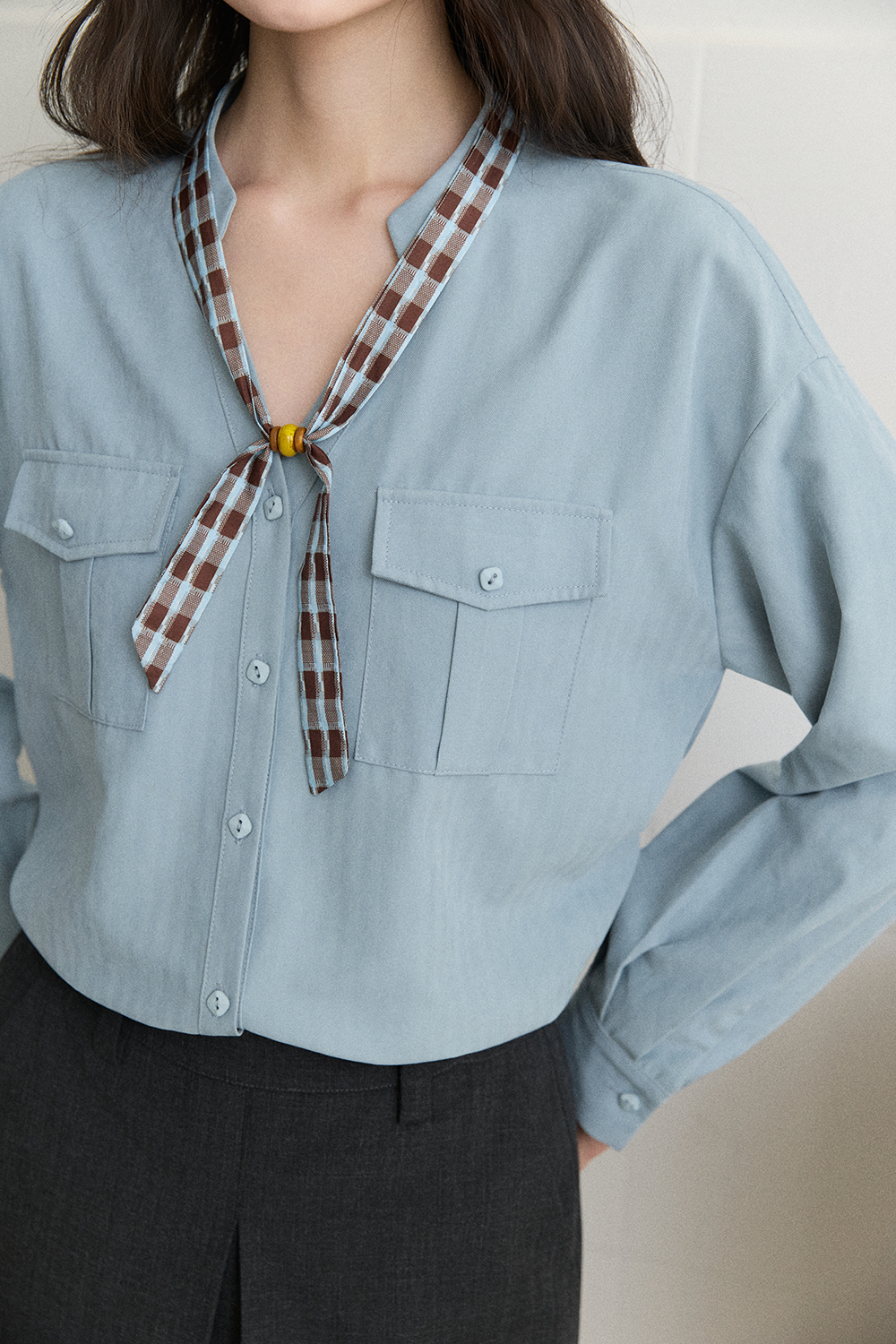 Shirts+Silk Scarf for Women