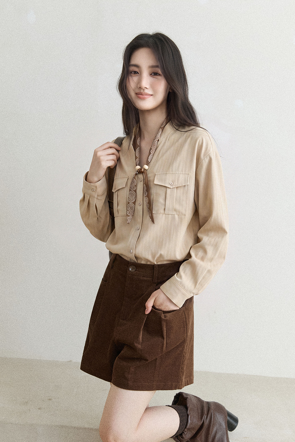 Shirts+Silk Scarf for Women