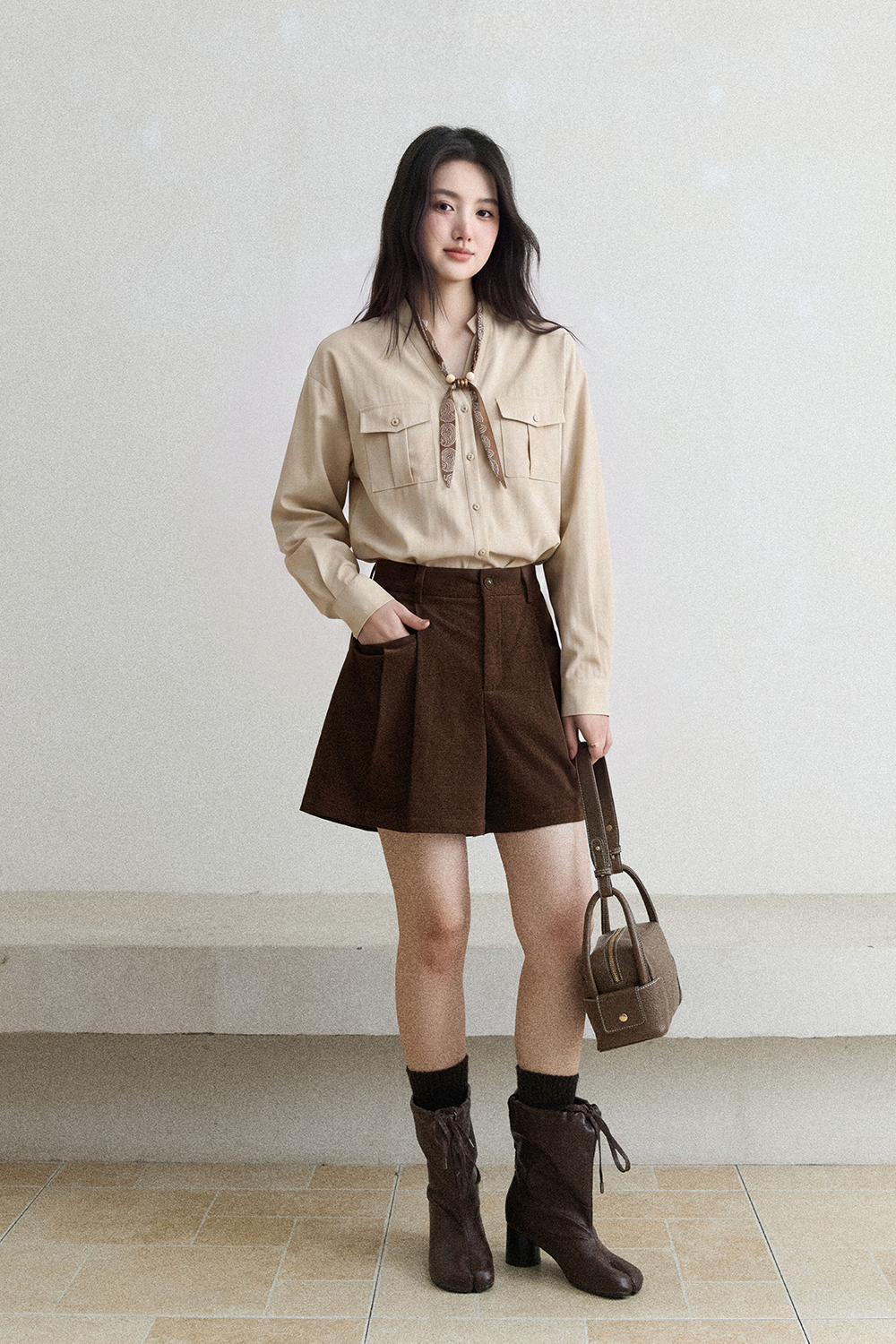 Shirts+Silk Scarf for Women