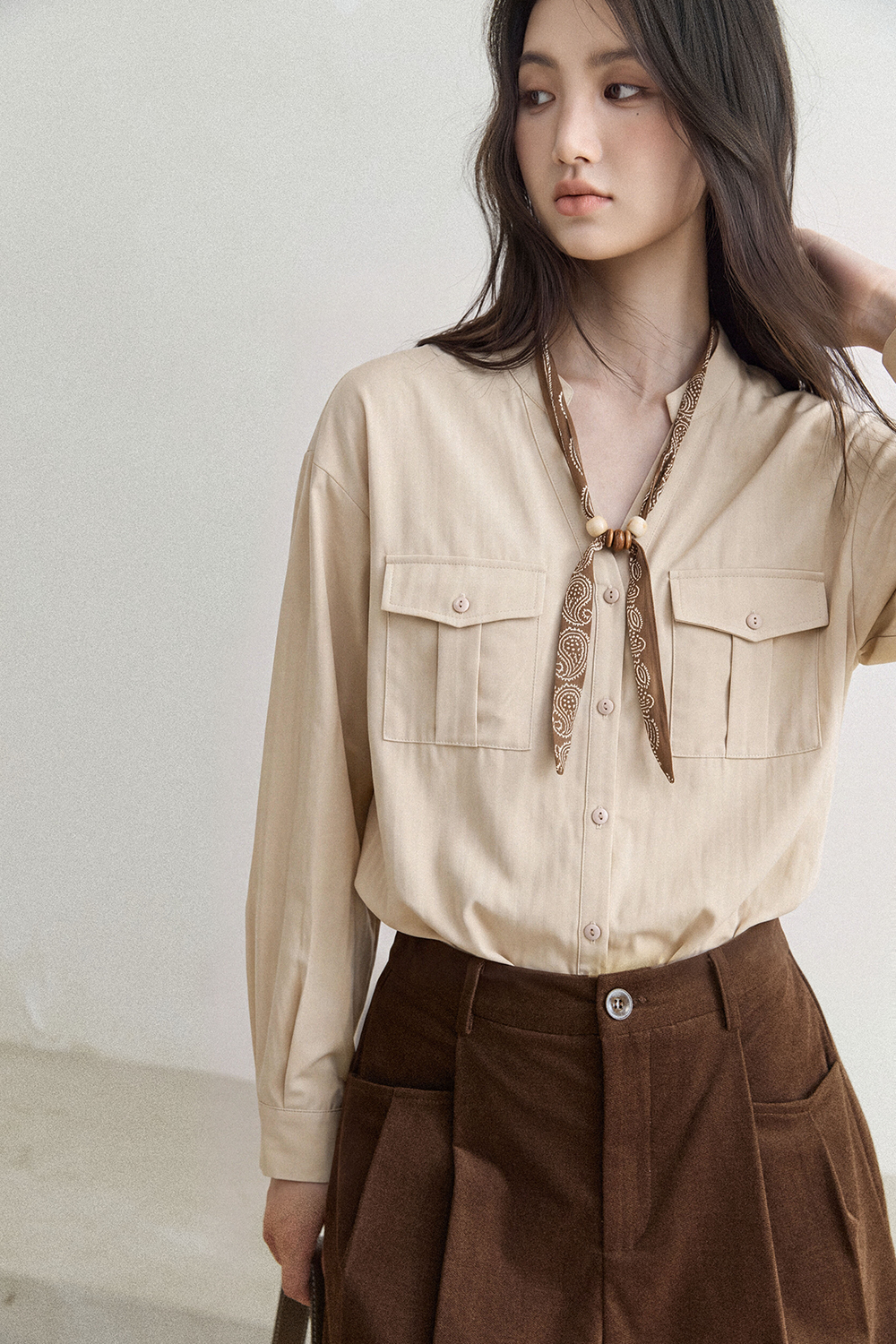 Shirts+Silk Scarf for Women