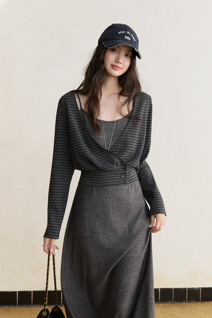 Knit Shirt and Skirt Set