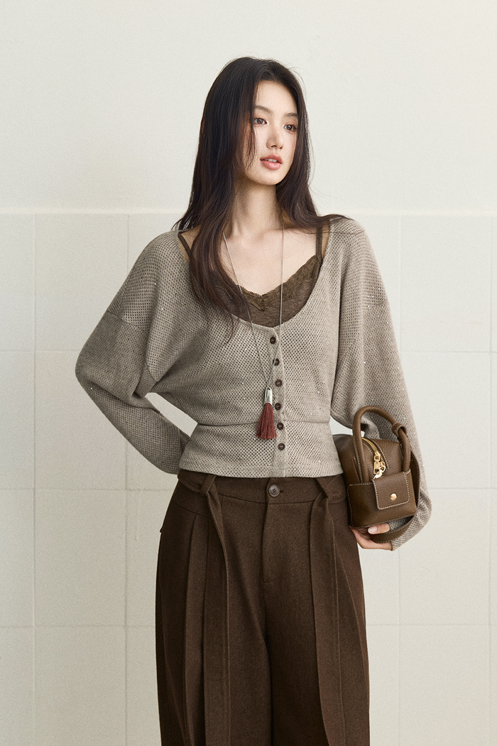Knit Shirt+Camisole for Women