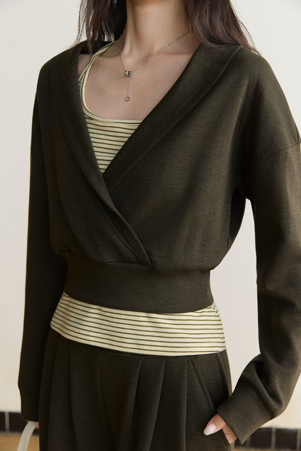Spaghetti Strap Top + Coat + Pant Set