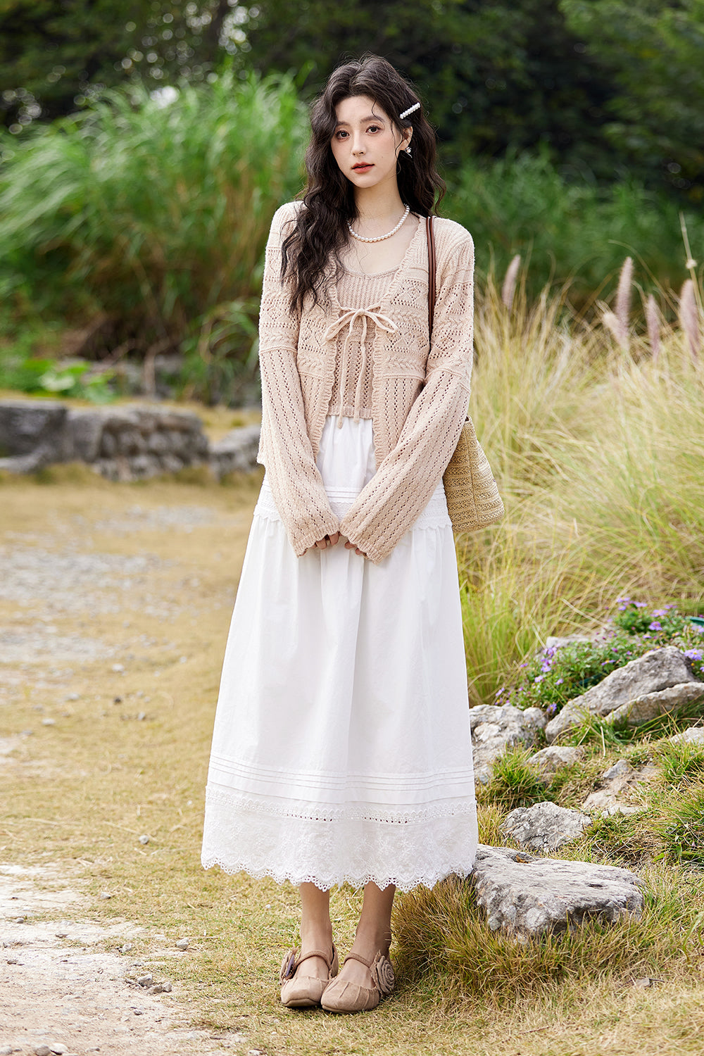 Spaghetti Strap Top and Cardigan Set
