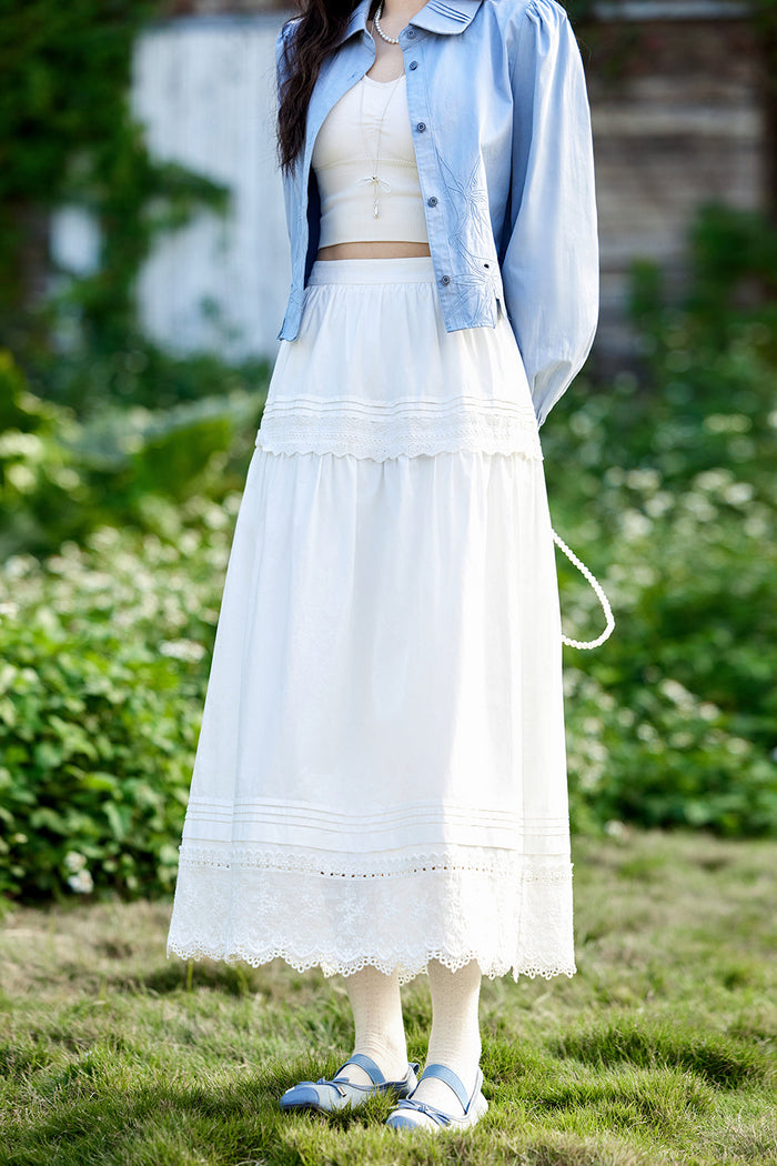 A Line Maxi Skirt for Women