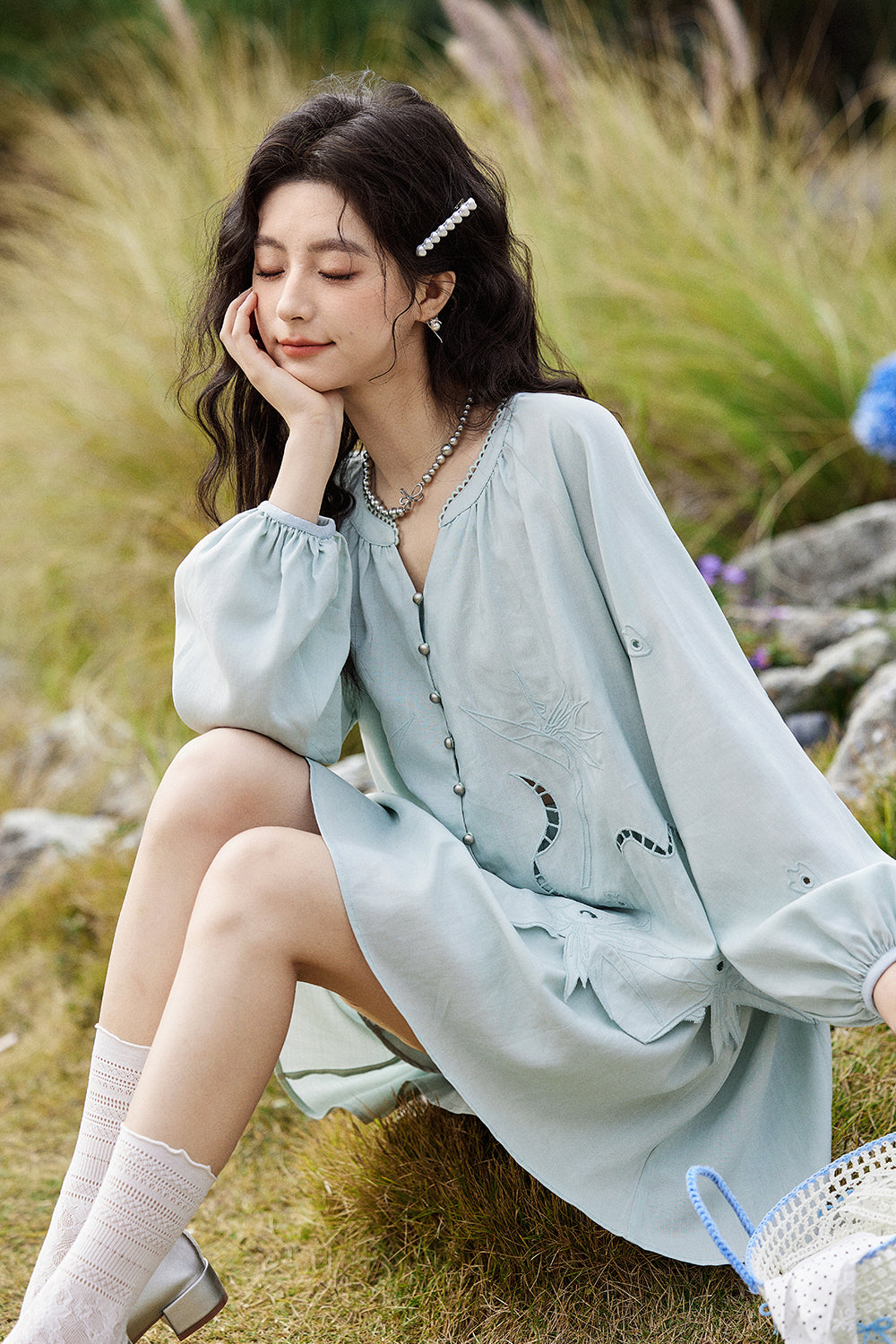 Blouse and Skirt Suit Set