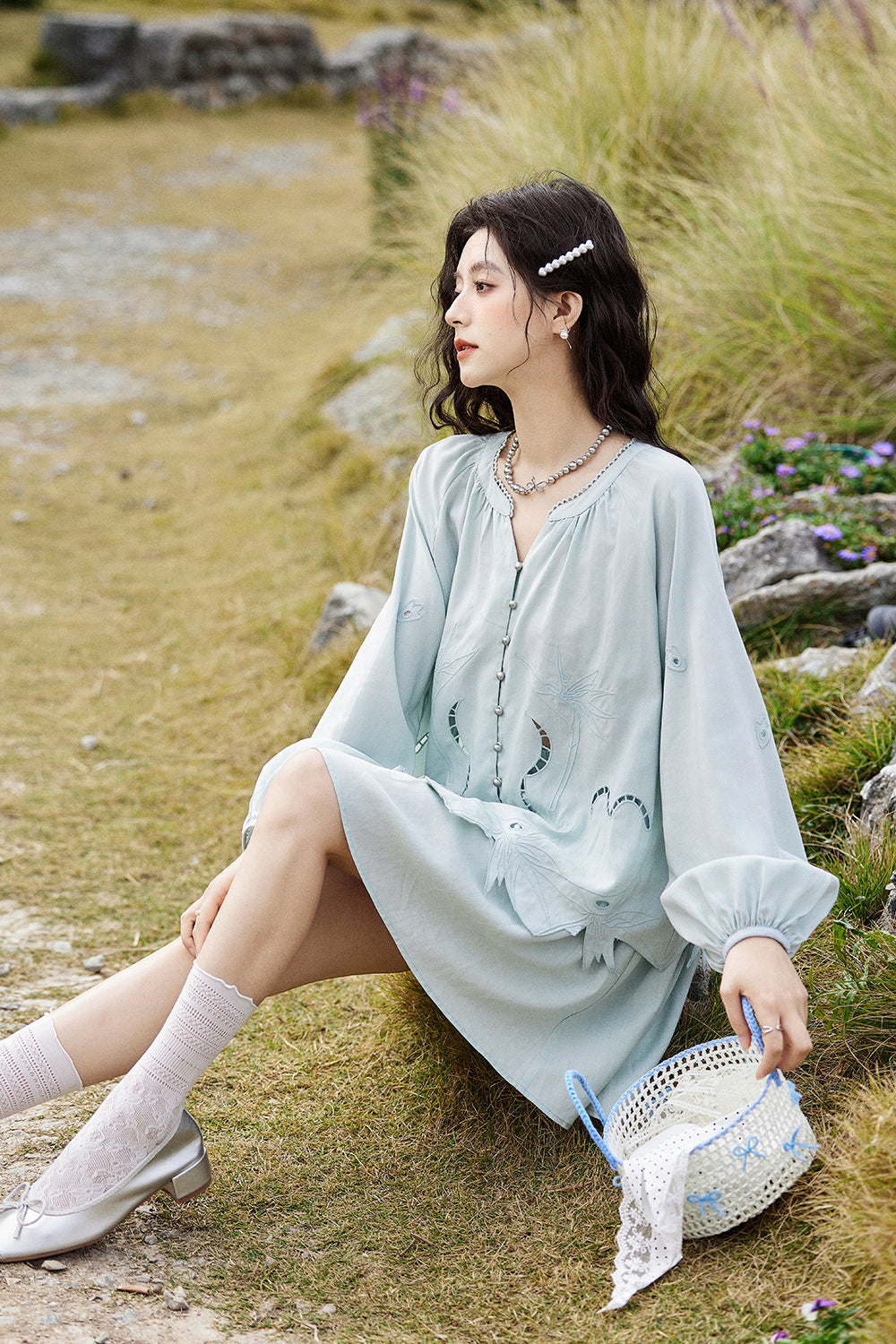 Blouse and Skirt Suit Set