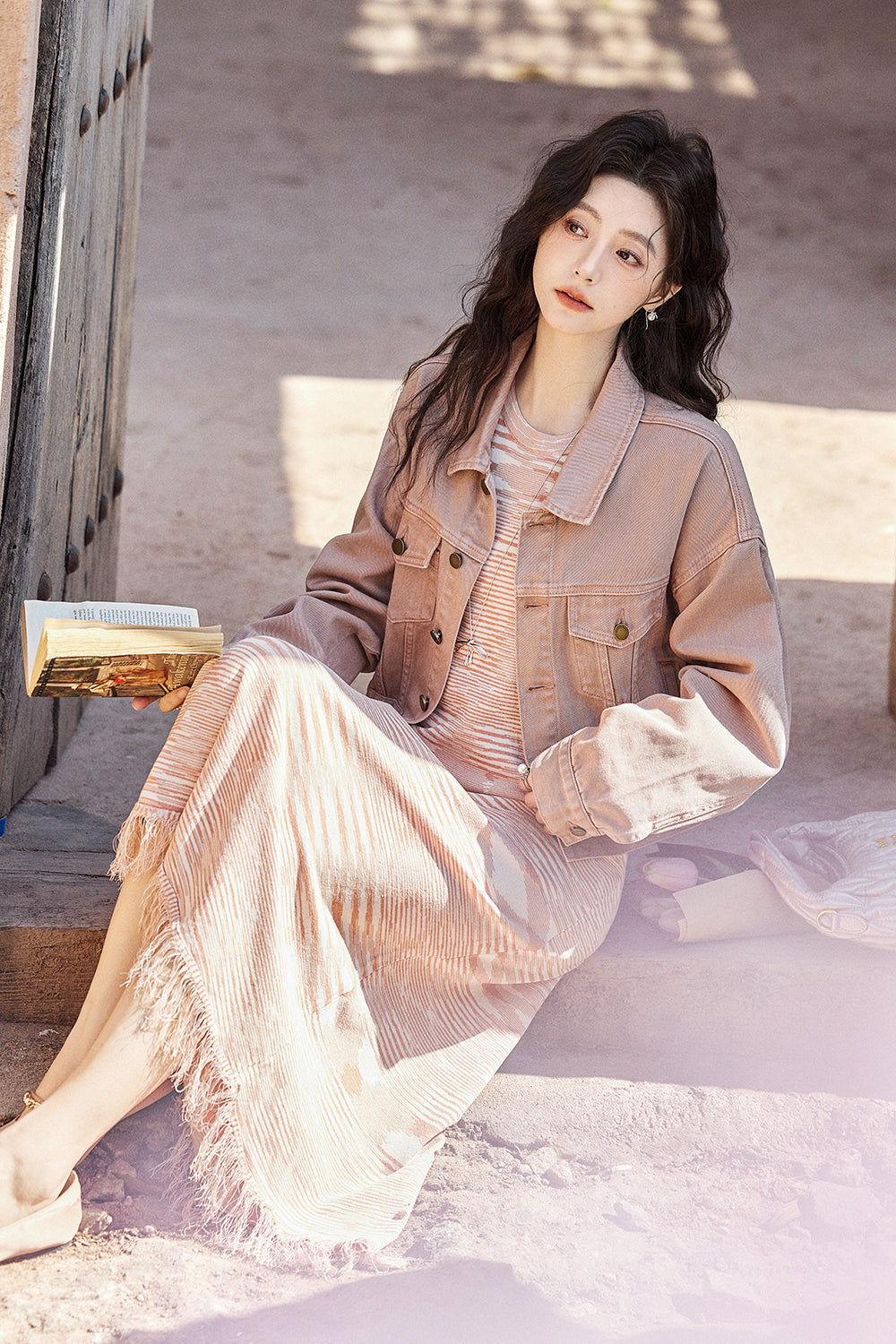 Spaghetti Strap Dress and Coat Set Separately Sold