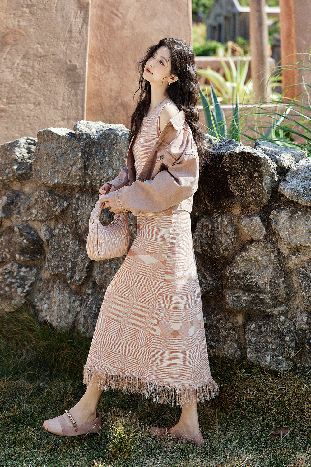 Spaghetti Strap Dress and Coat Set Separately Sold
