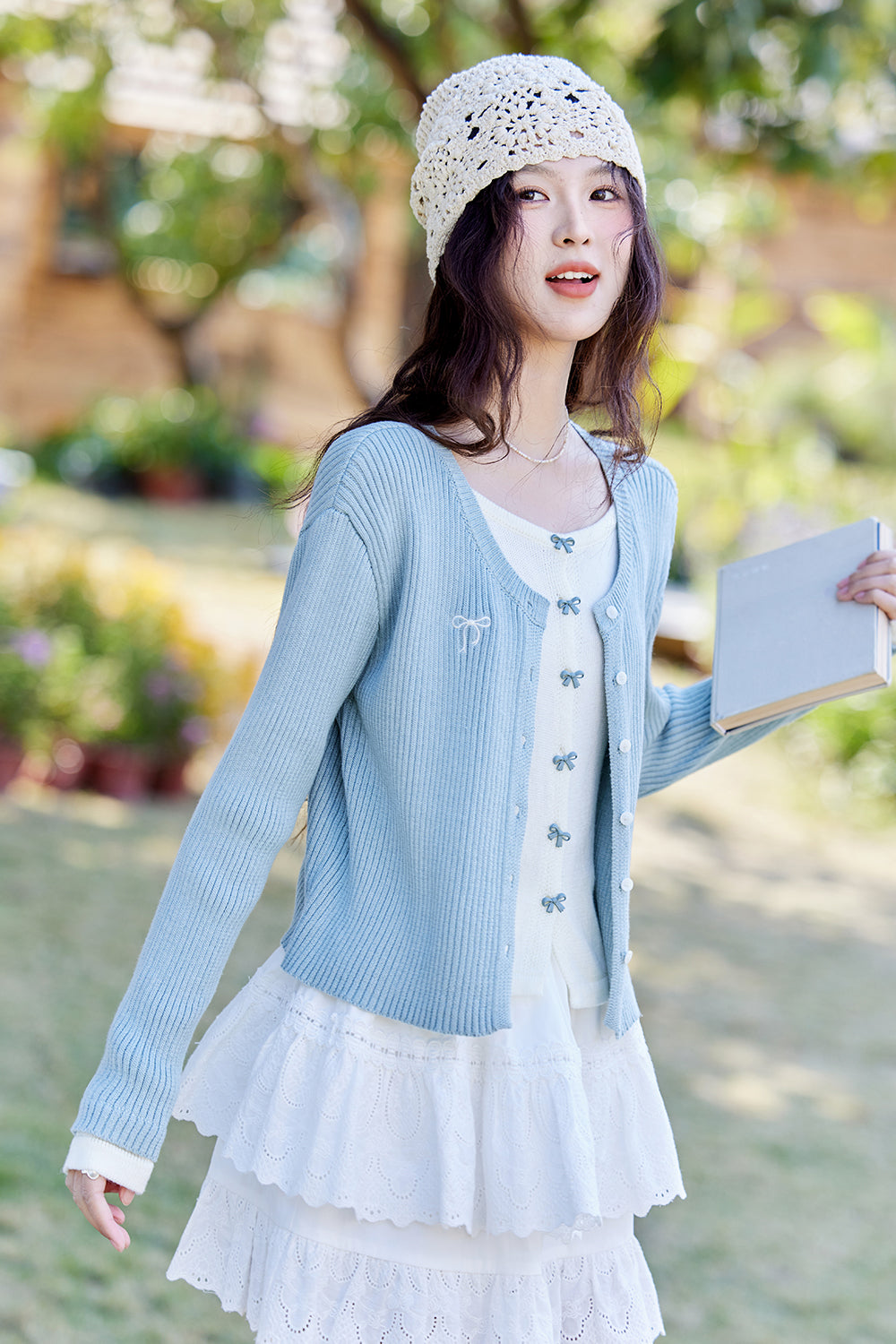 Fake Two Pieces Knit Shirt for Women