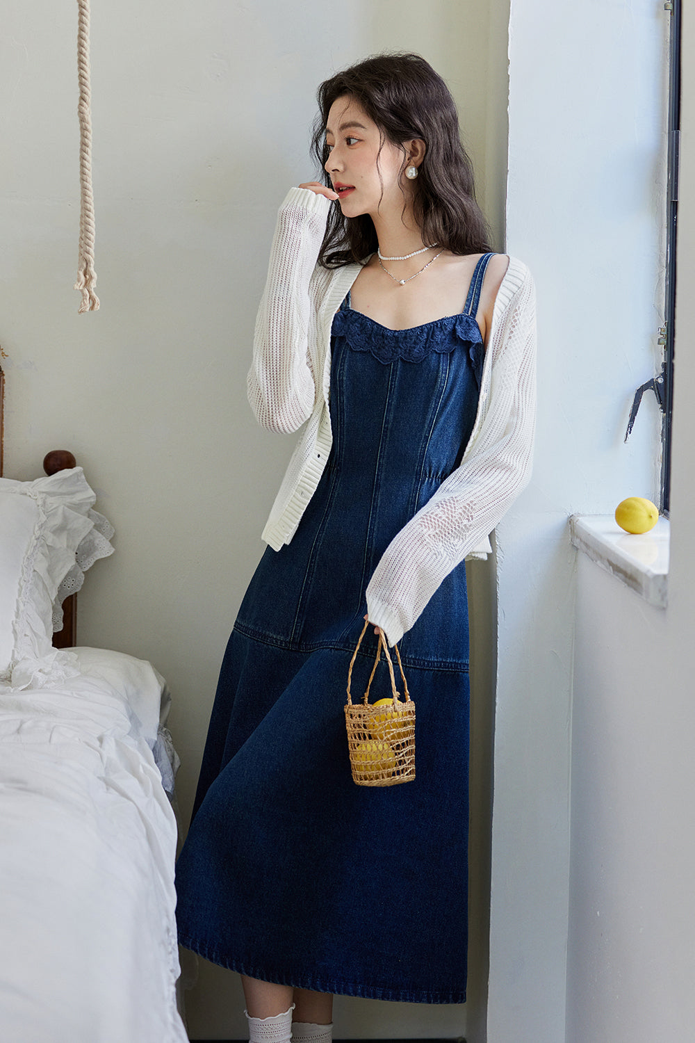 Spaghetti Strap Dress and Coat Set Separately Sold