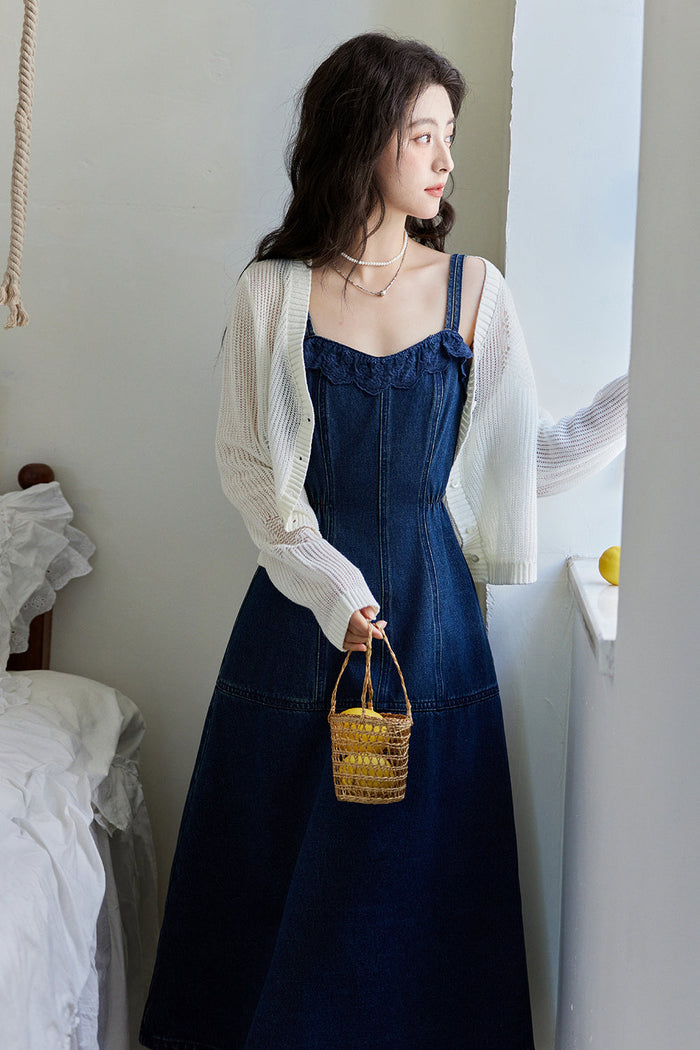 Spaghetti Strap Dress and Coat Set Separately Sold
