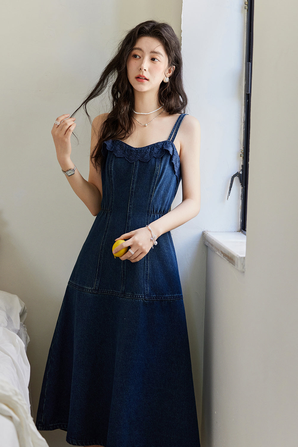 Spaghetti Strap Dress and Coat Set Separately Sold