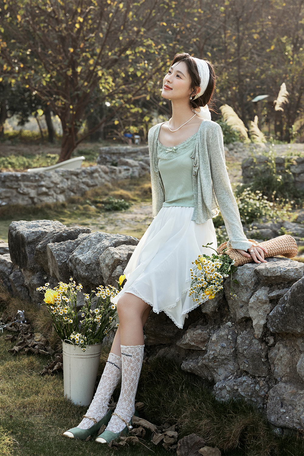 Knit Cardigan Suit for Women