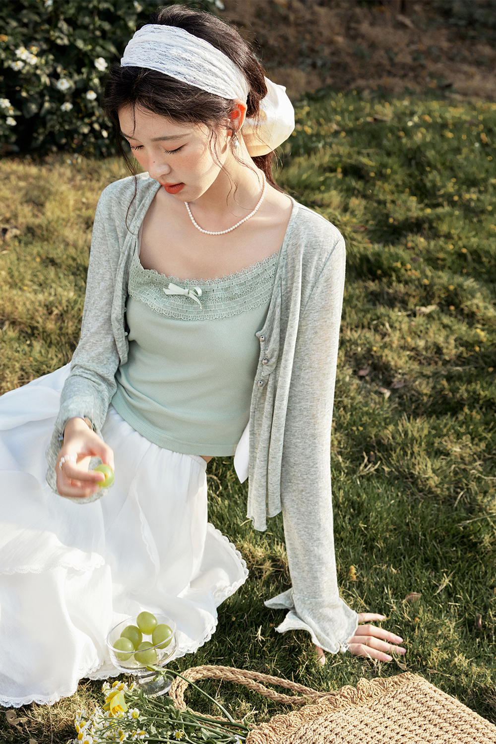Knit Cardigan Suit for Women