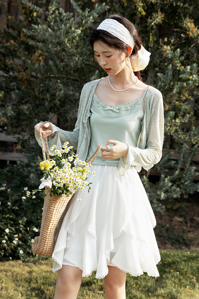 Knit Cardigan Suit for Women