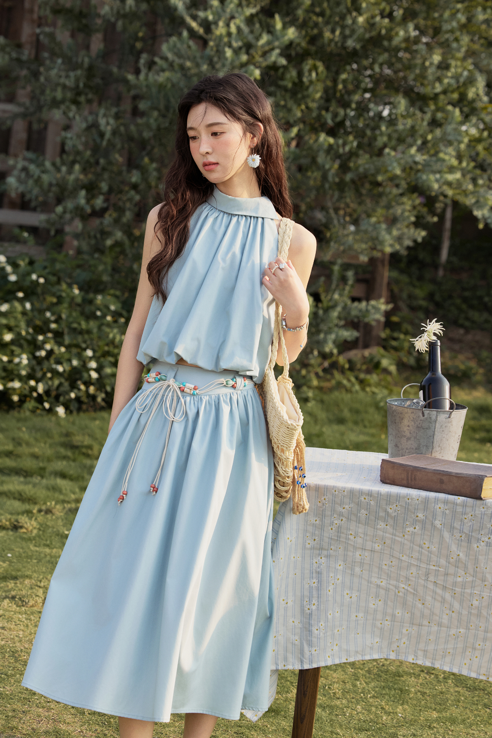Halter Blouse and Skirt Set