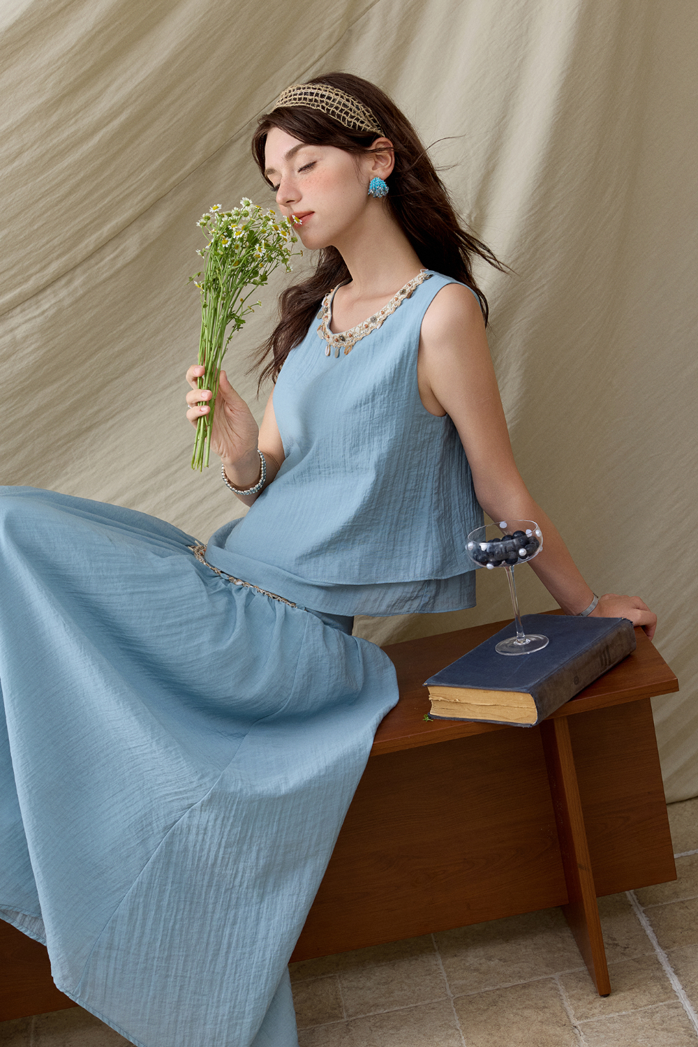 Blouse and Skirt Set