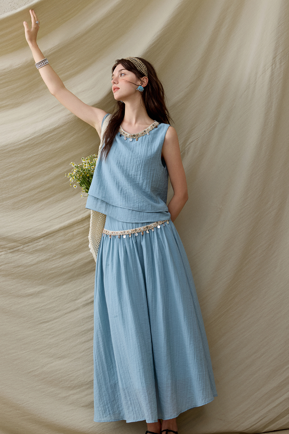 Blouse and Skirt Set