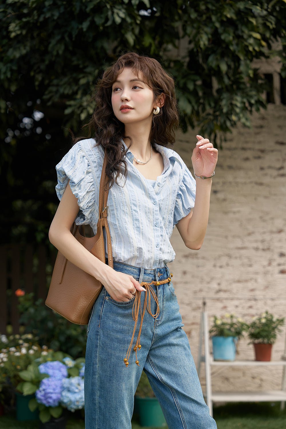 Puff Sleeve Blouse for Women