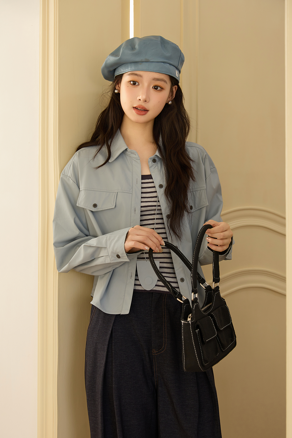 Shirt+Suspender Top Set