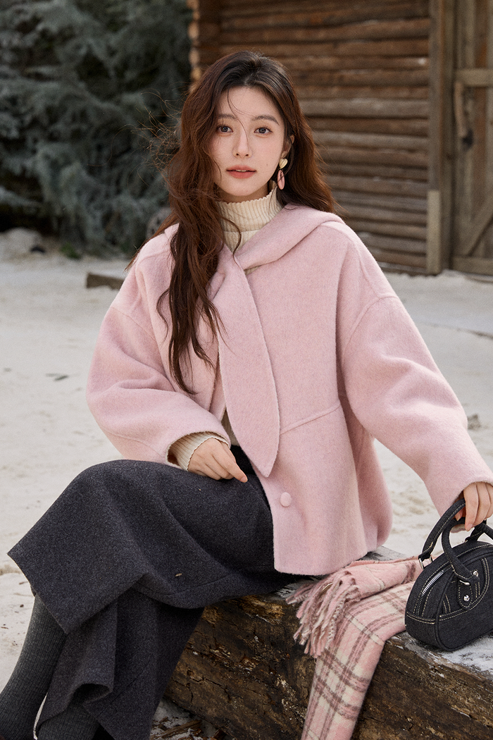 Woolen Coat+Hat for Women