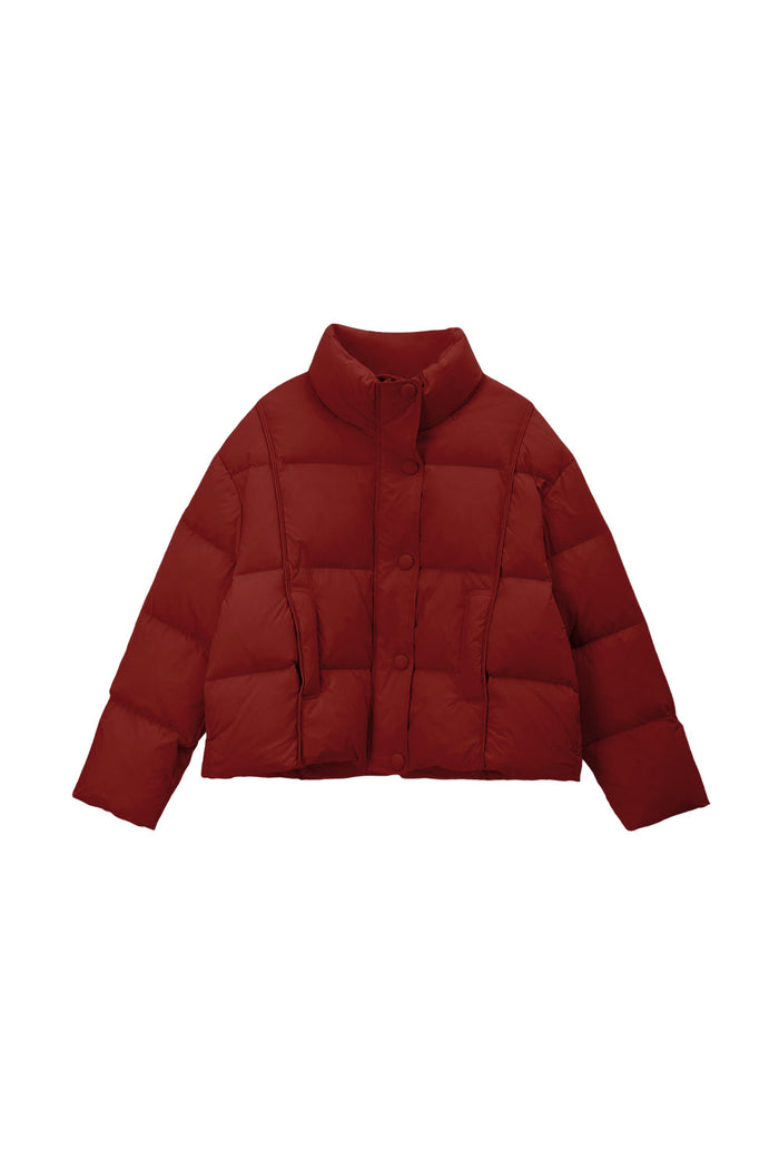 Puffer Jacket+Hat for Women