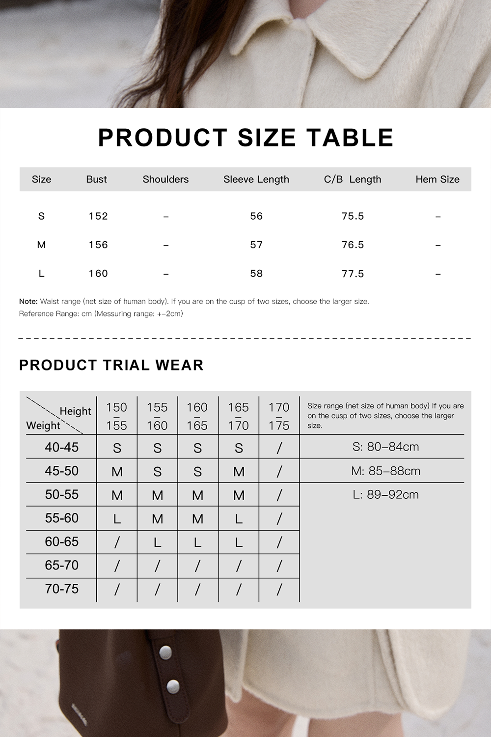 Woolen Coat+Belt for Women
