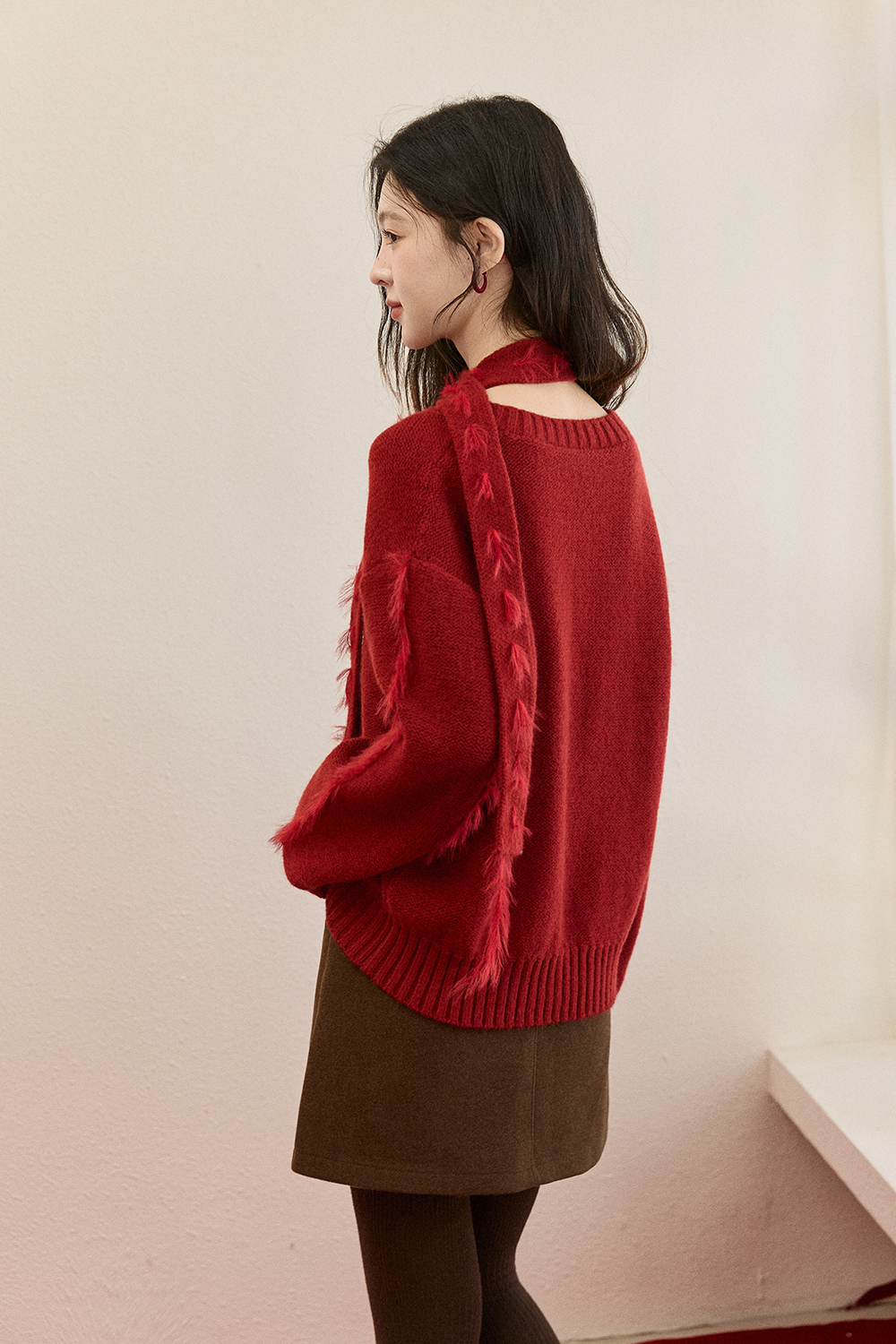 Knit Shirt+Ribbon for Women