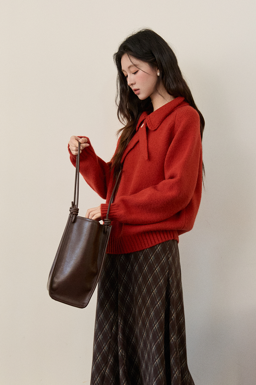 Knit Shirt+Tie for Women