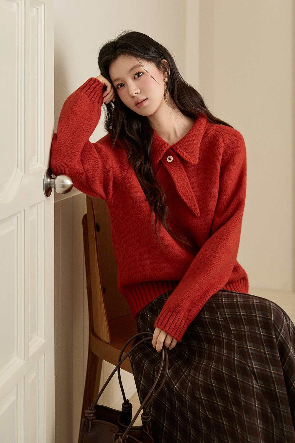 Knit Shirt+Tie for Women