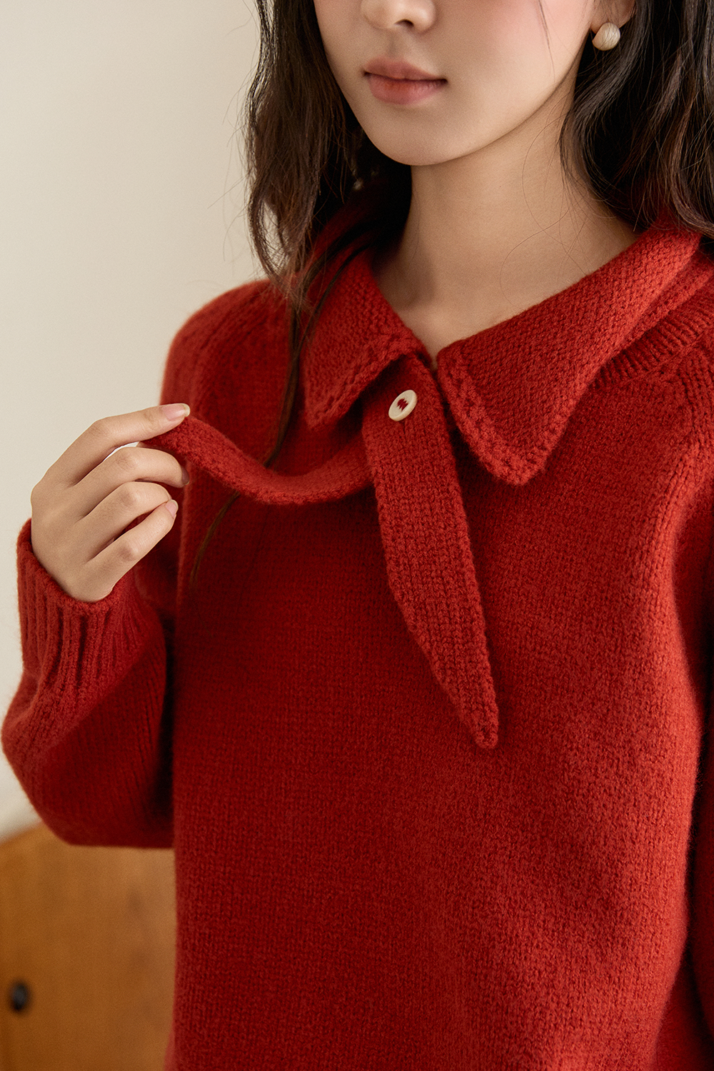 Knit Shirt+Tie for Women