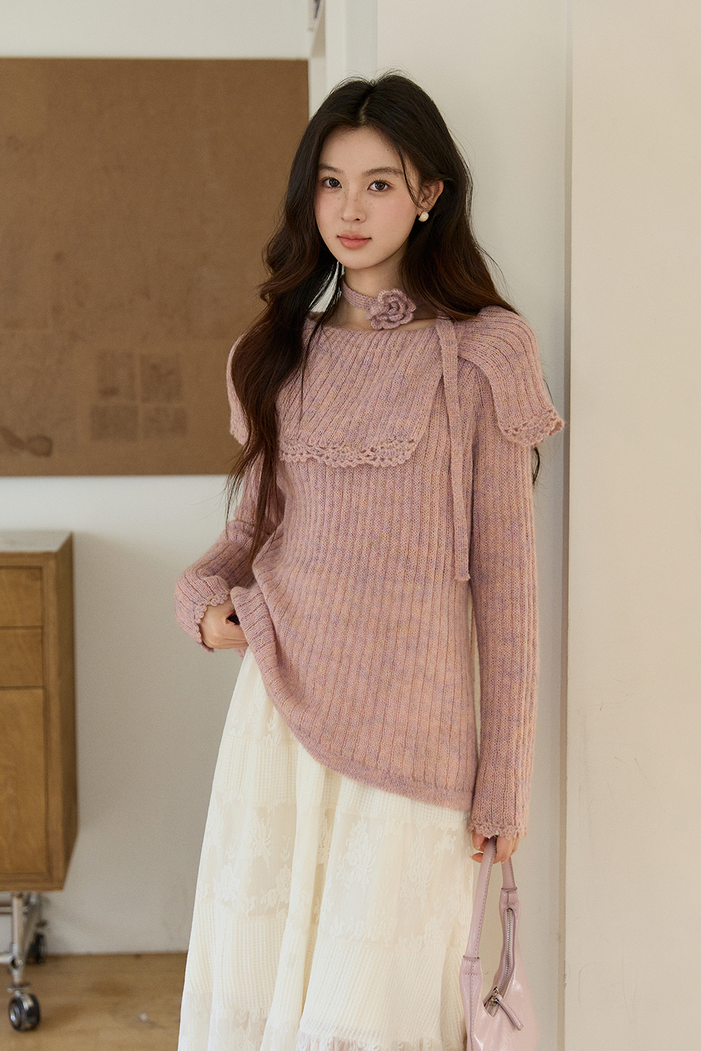 Knit Shirt+ Tie for Women