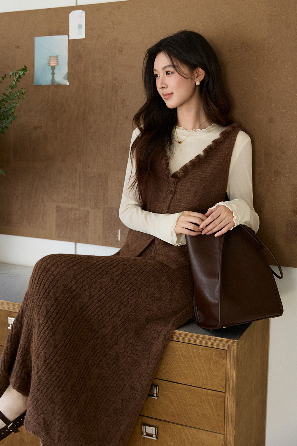 Vest and Skirt Set