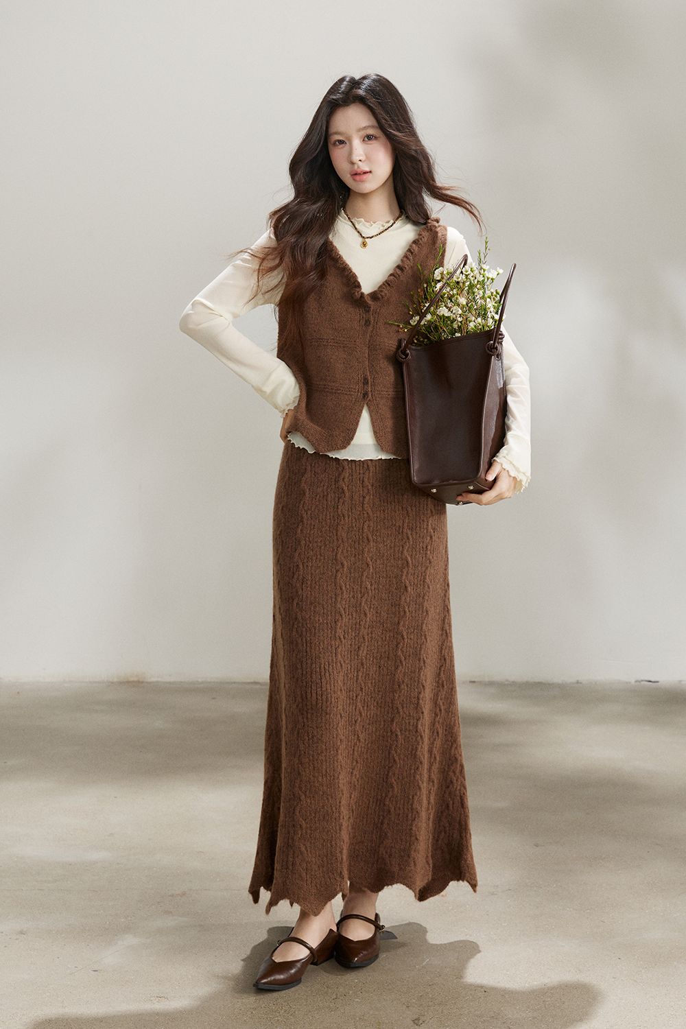 Vest and Skirt Set