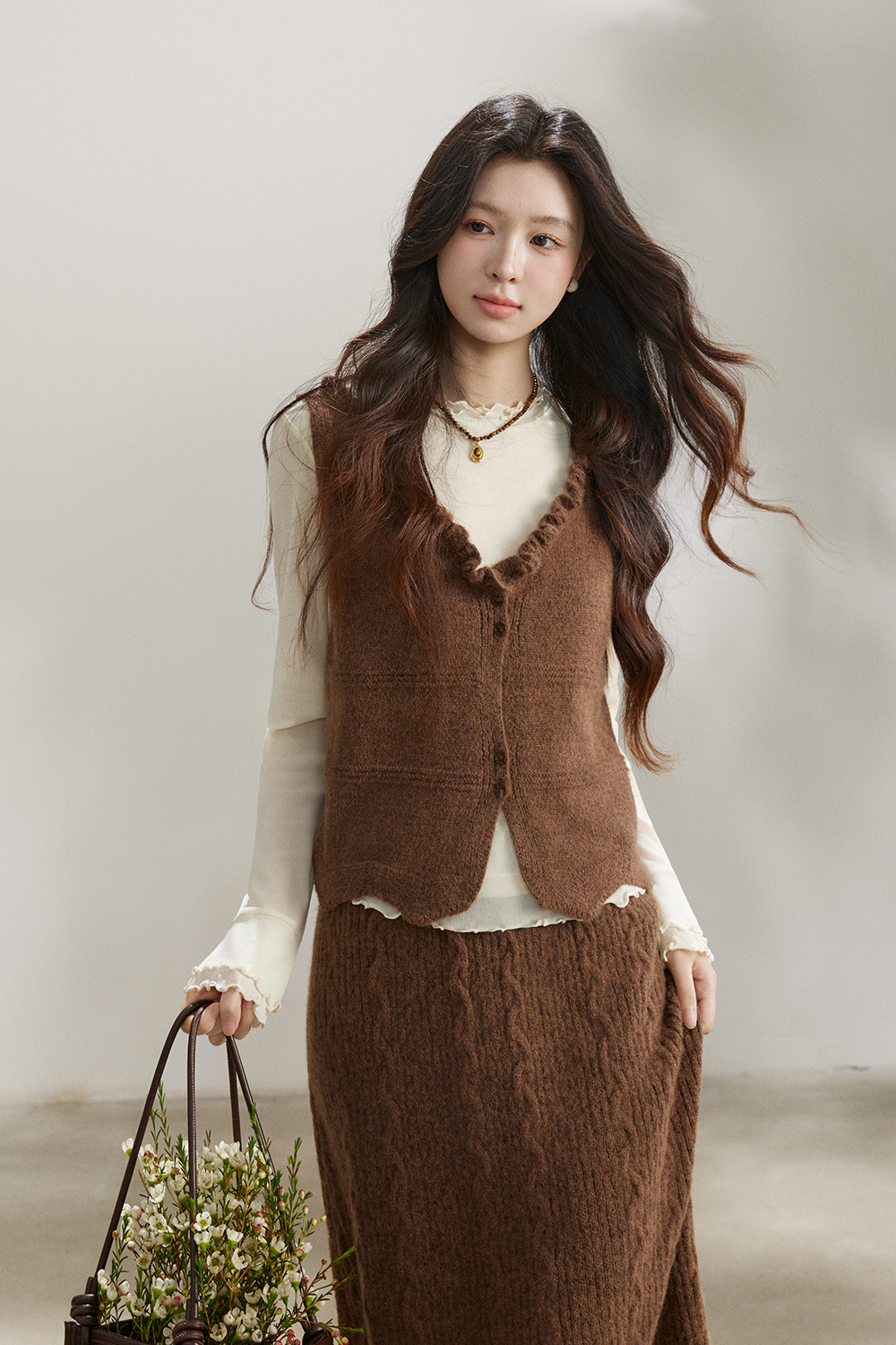 Vest and Skirt Set