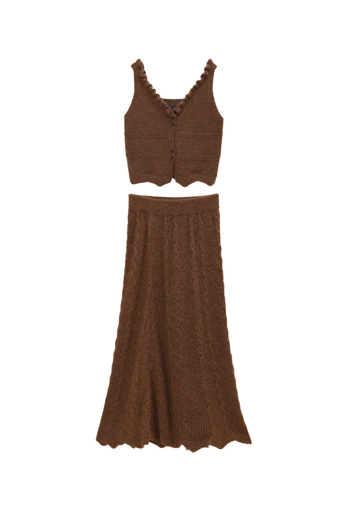 Vest and Skirt Set