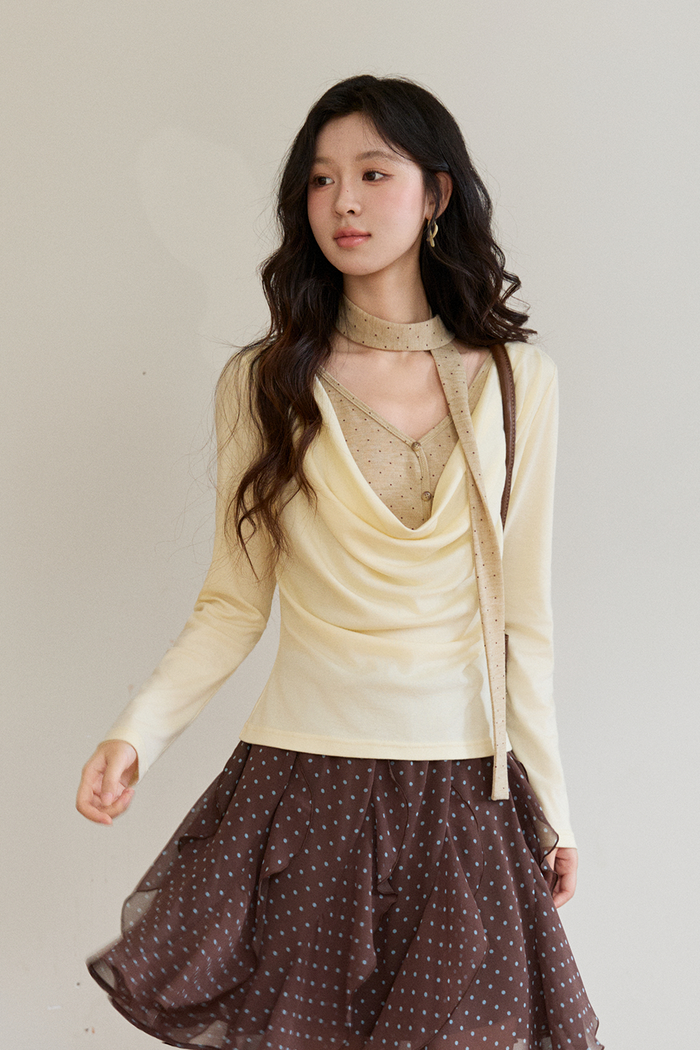 Knit Shirt+Tie for Women