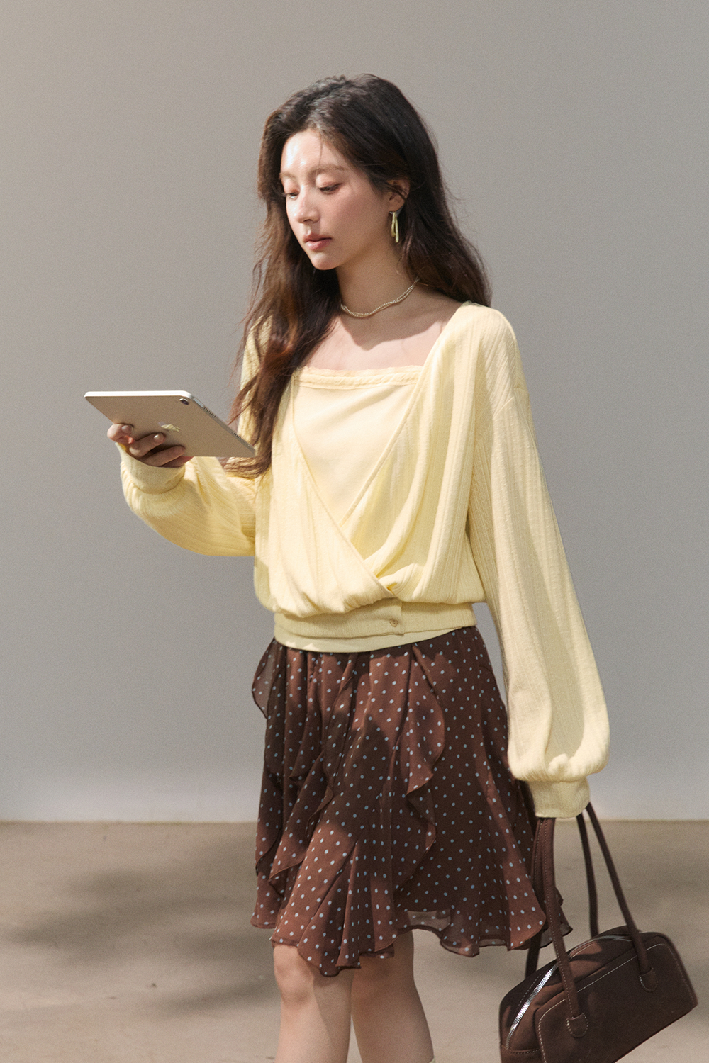 Knit Shirt+Camisole for Women