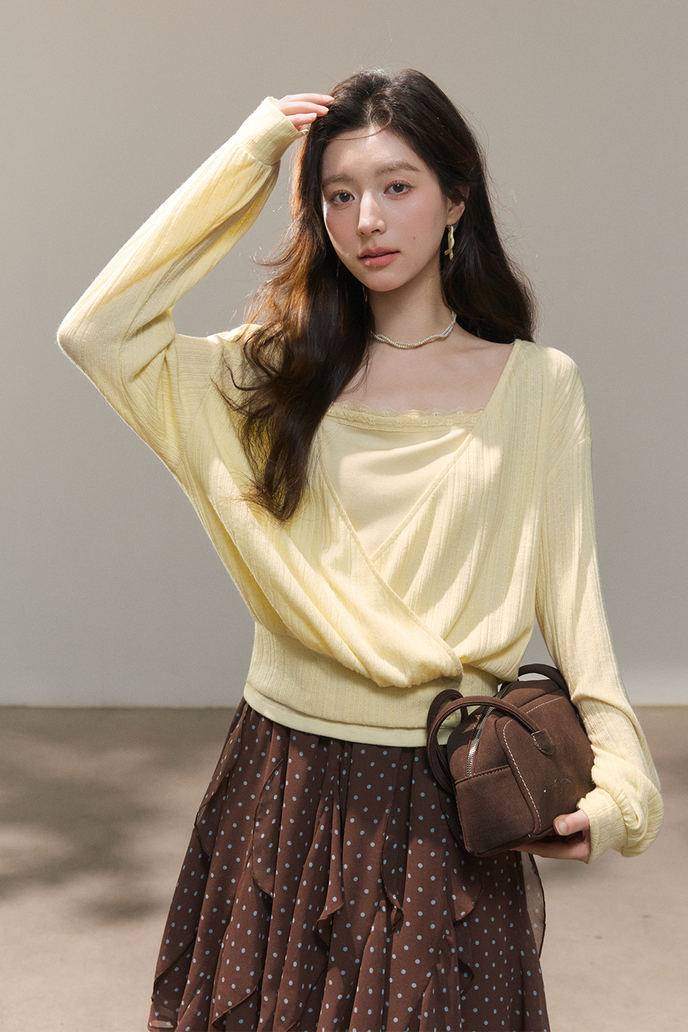 Knit Shirt+Camisole for Women
