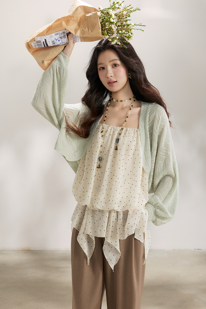 Knit Shirt and Camisole Sold Separately