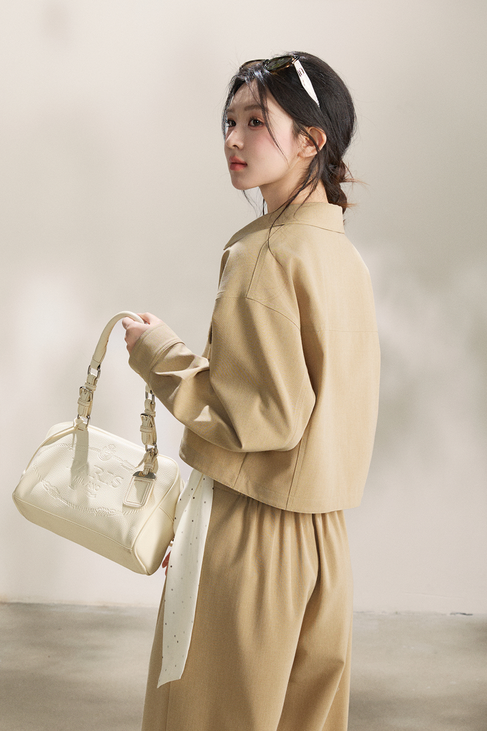 Spaghetti Strap Top + Coat + Pant Set