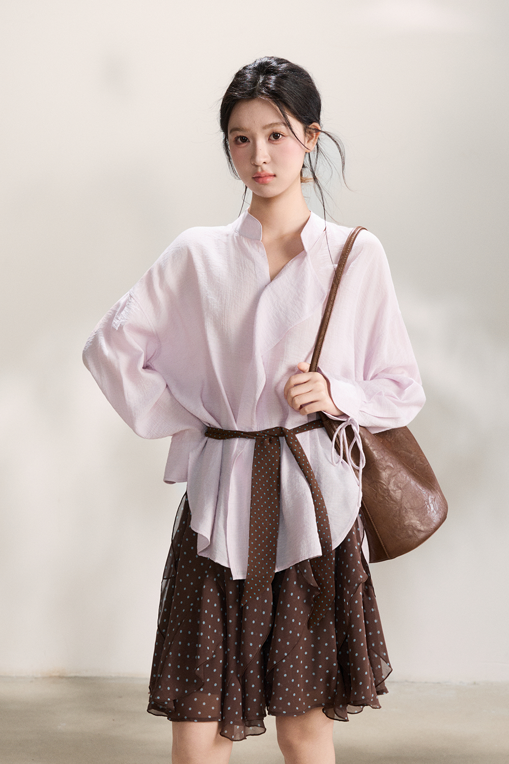 Blouses+Silk Scarf for Women